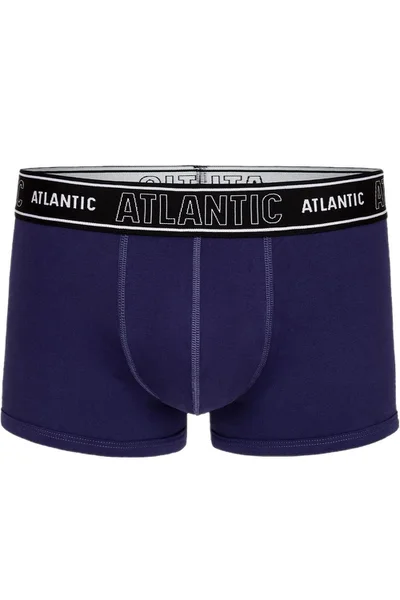 Tmavě modré pánské boxerky s logem Atlantic