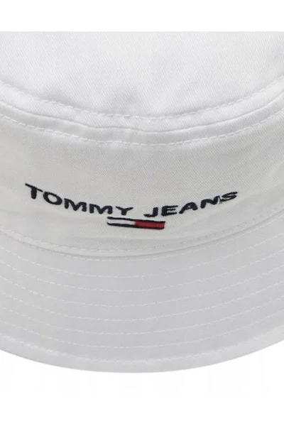 Bavlněný unisex bílý klobouk Tommy Hilfiger