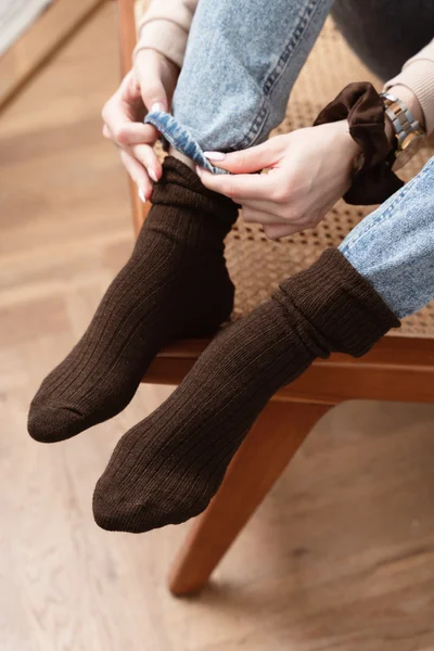 Dámské ponožky X318 Brown - Steven