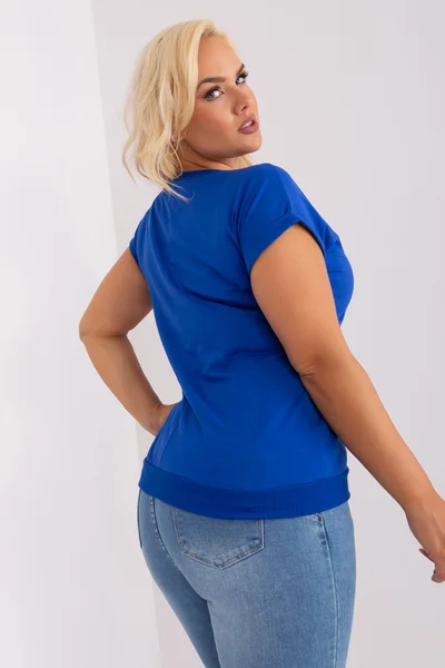 Královsky modré dámské tričko s vážkou FPrice