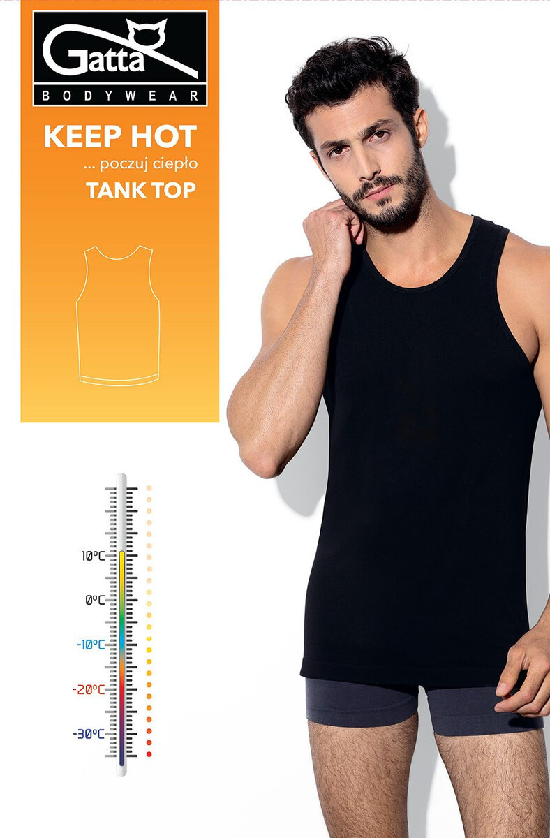 Pánský nátělník Gatta IF837 Tank Top Keep Hot Men (black), černá XXL i384_80675880