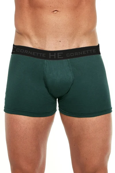 Tmavě zelené pánské boxerky z bavlny Cornette