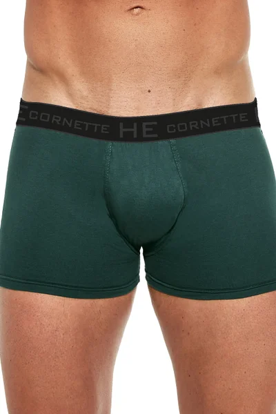 Tmavě zelené pánské boxerky z bavlny Cornette