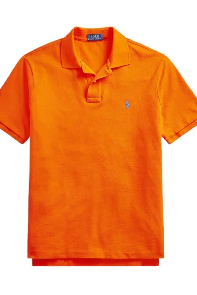 Tmavě oranžové pánské polo tričko Ralph Lauren