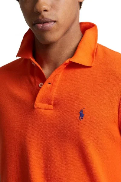 Tmavě oranžové pánské polo tričko Ralph Lauren