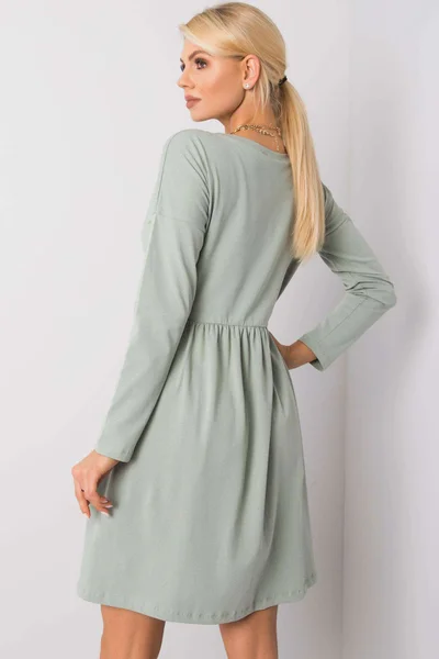 Světle zelené dámské bavlněné denní šaty FPrice