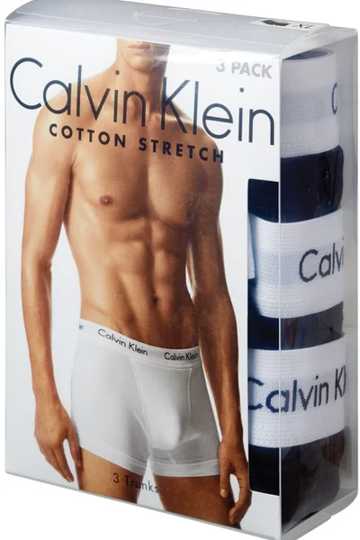 3ks bavlněné stylové pánské boxerky Calvin Klein