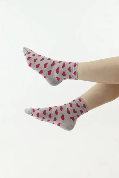 Vzorované dámské ponožky Srdce Moraj
