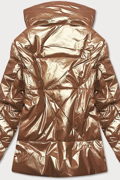 Zlatá dámská bunda s leskem UR871 Ann Gissy (barva złoty)
