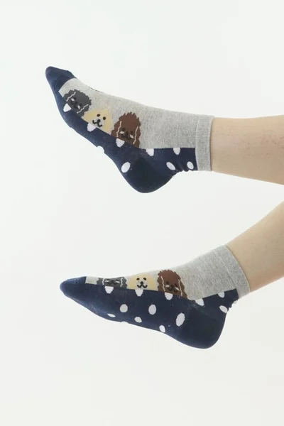 Bavlněné dámské ponožky s pejsky Moraj