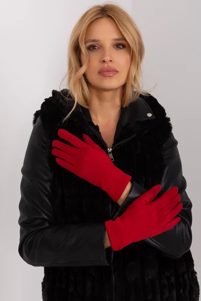 Červené dámské rukavice FPrice