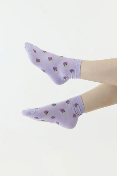 Lila dámské ponožky s ovocem Moraj