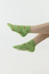 Světle zelené kotníčkové ponožky Meloun Moraj