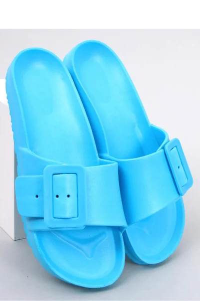 Výrazné modré dámské gumové pantofle Inello