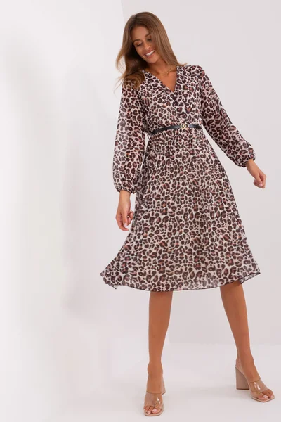 Vzorované dámské vzdušné šaty FPrice leopardí vzor