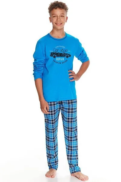 Chlapecké pyžamo Mario modré car shop Taro (modrá)