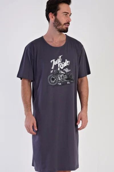 Pohodlná pánská noční košile s motivem Just Ride Cool Comics
