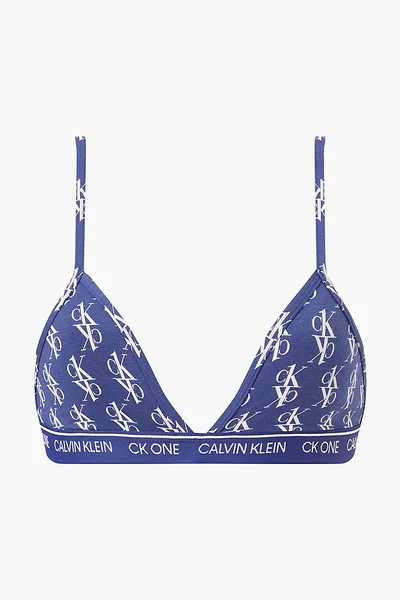 Dámská podprsenka trojúhelníková bralette s logem F982 - H526 - s bílým logem - Calvin Kle