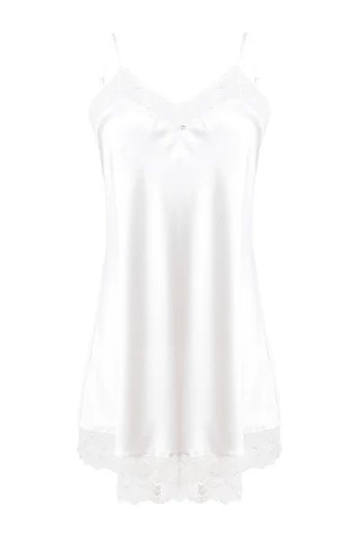 Krásná saténová dámská bílá noční košilka DKaren