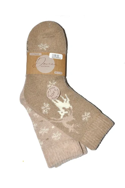 Vánoční dámské ponožky s vlnou WiK