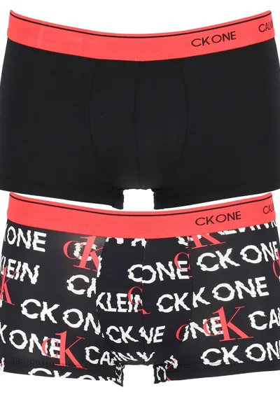 Pánské trenýrky 2pack N750 - V7F - Černáčervená - Calvin Klein (v barvě černá s červenou)