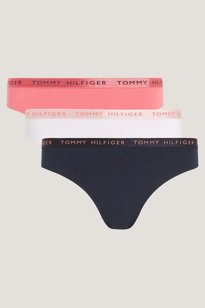 Pohodlná prodyšná dámská tanga 3ks Tommy Hilfiger