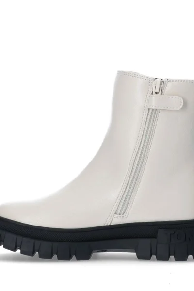 Moderní bílé kotníčkové boty s černými detaily Tommy Hilfiger