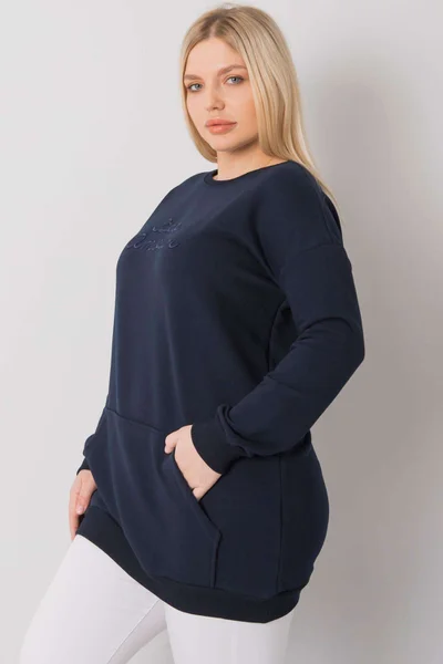 Dámská námořnická plus size mikina s klokankou FPrice