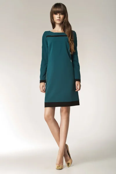 Retro dámské šaty smaragdové Nife