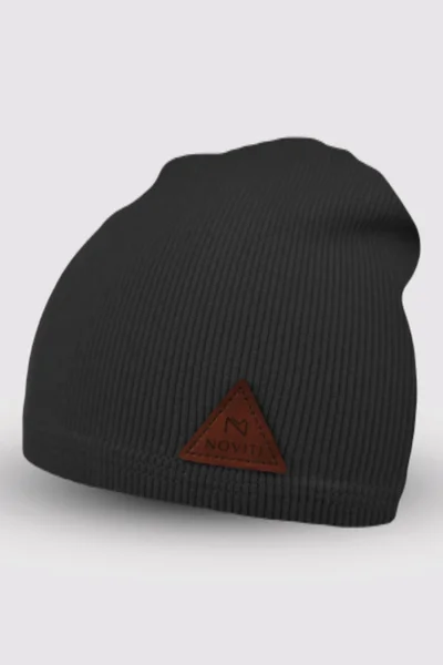 Pánské bavlněná čepice v černé barvě Noviti