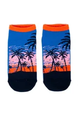 Pánské ponožky X869 Spoksy - YOJ Gemini (v barvě modrá s oranžovou)