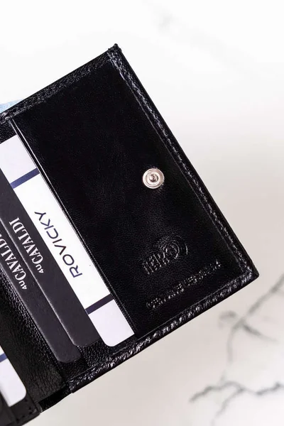 Klasická peněženka z přírodní kůže FPrice černá
