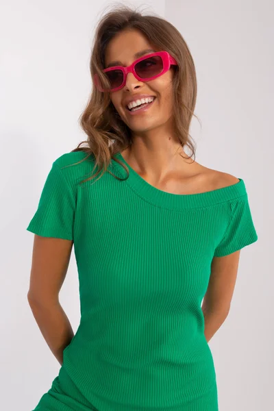Přiléhavé dámské zelené mini šaty FPrice