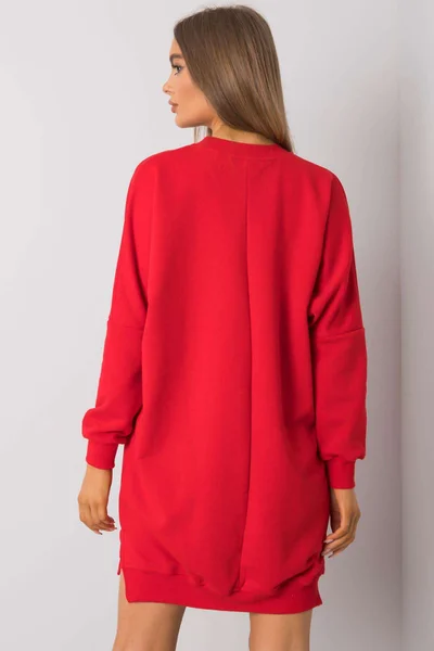 RUE PARIS Červené bavlněné šaty FPrice