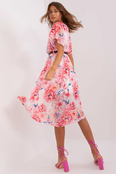 Letní květované dámské midi šaty FPrice