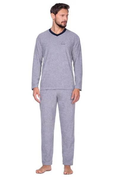 Pánské pyžamo W199 grey plus - Regina (melanž)