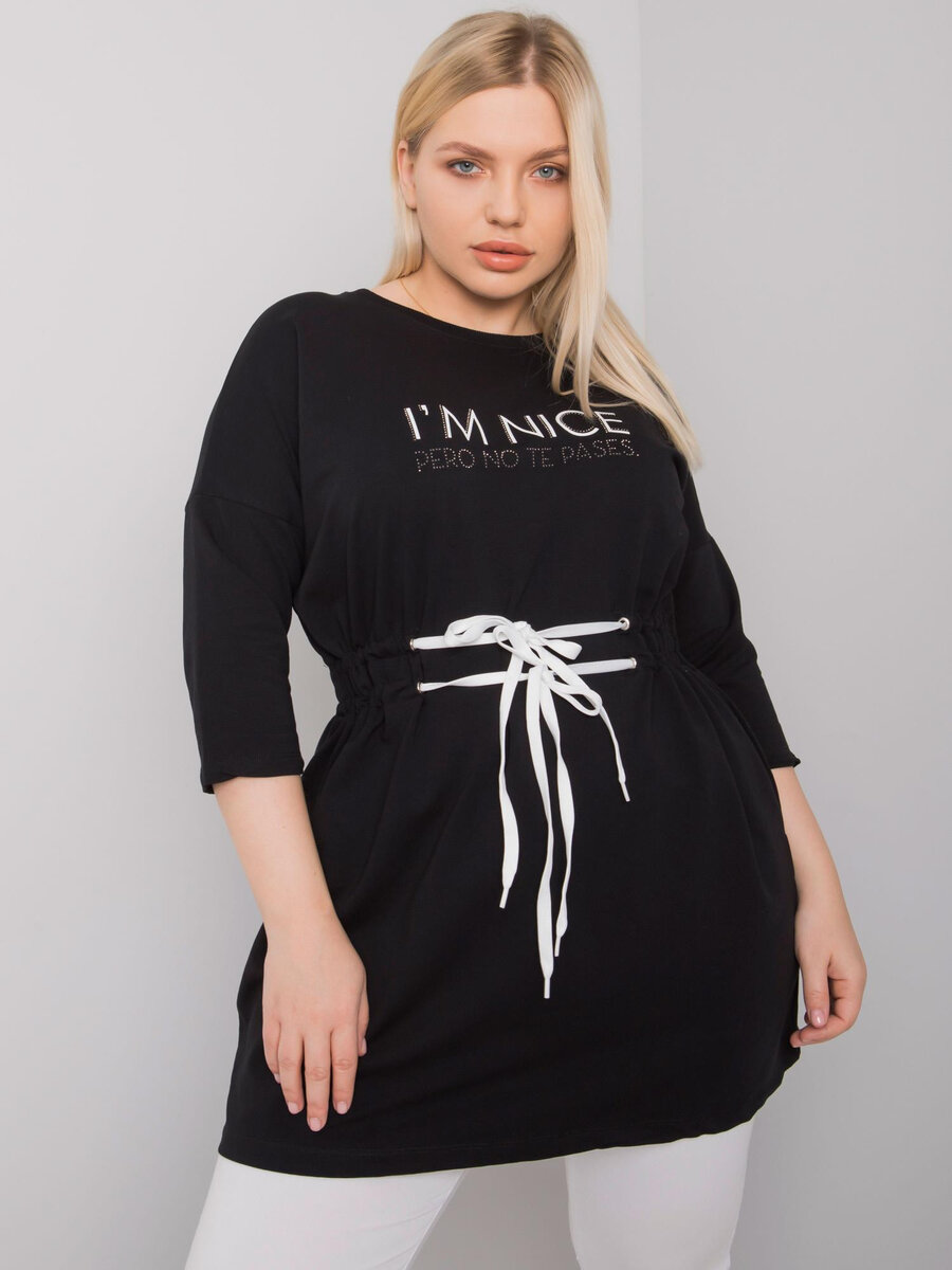 Dámská plus size tunika s nápisem FPrice, jedna velikost i523_2016103067480