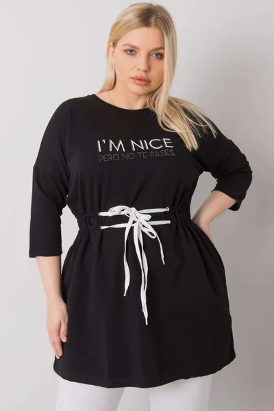 Dámská plus size tunika s nápisem FPrice