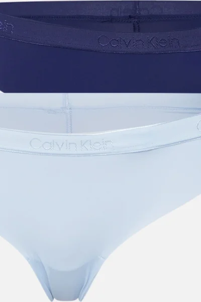 Modrá dámská tanga Calvin Klein 3695 2-pack