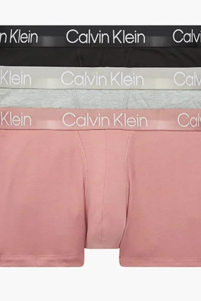 Pánské bavlněné trenýrky 3pack YV691 - Calvin Klein bílá