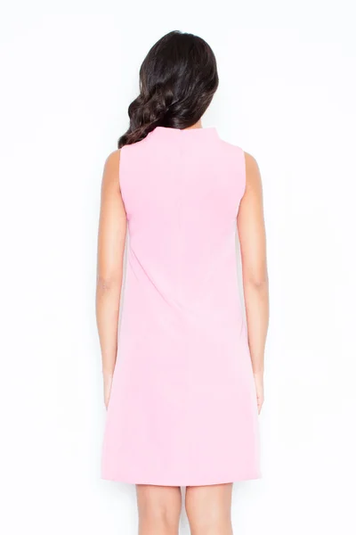 Hladké klasické dámské šaty ve světle růžové Figl