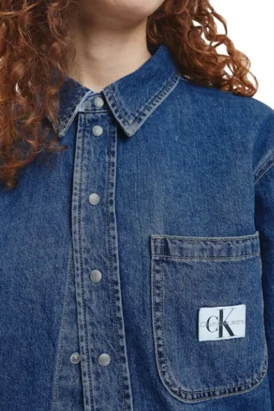 Denim dámská džínová košile Calvin Klein