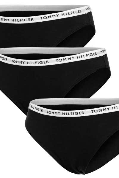 Tommy Hilfiger dámské tanga kalhotky 3 Pack Black