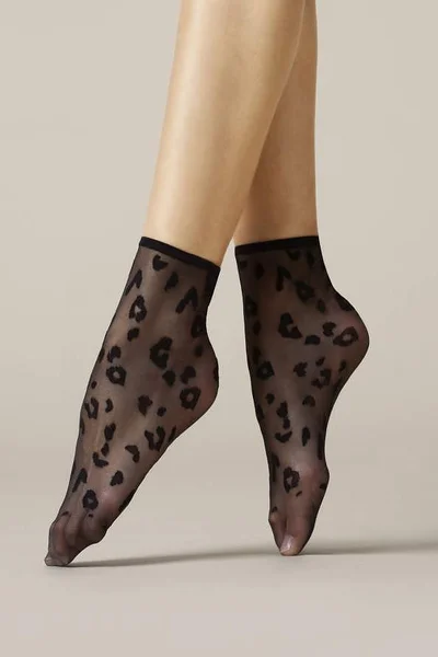 Silonkové dámské ponožky s leopardním vzorem Fiore