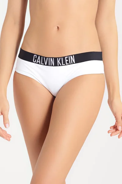 Bílý spodní díl plavek Calvin Klein 0221-100