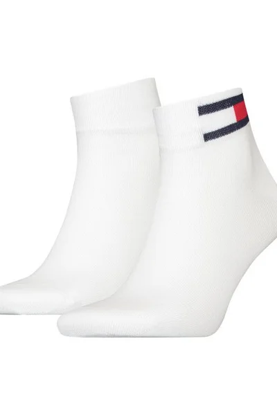 Bílé unisex ponožky s logem Tommy Hilfiger 2 páry