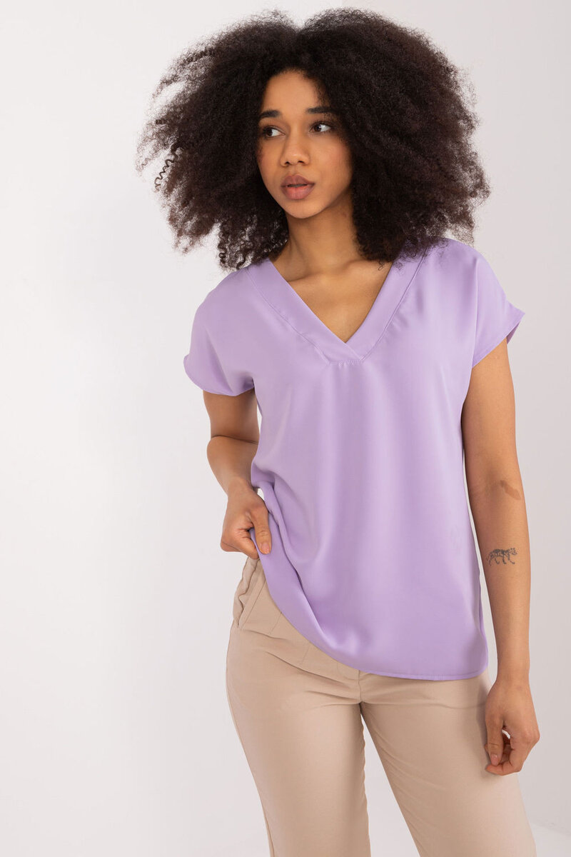 Lila dámské V-neck tričko BFG, S/M i240_194835_2:S/M