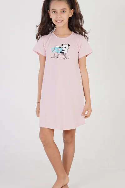 Světle růžová dívčí košilka na spaní Vienetta Secret