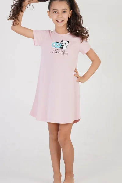 Světle růžová dívčí košilka na spaní Vienetta Secret