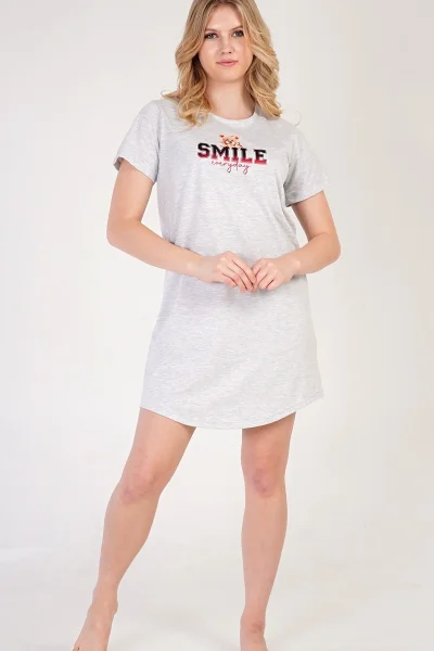 Pohodlná bavlněná dámská košile na spaní Smile Vienetta